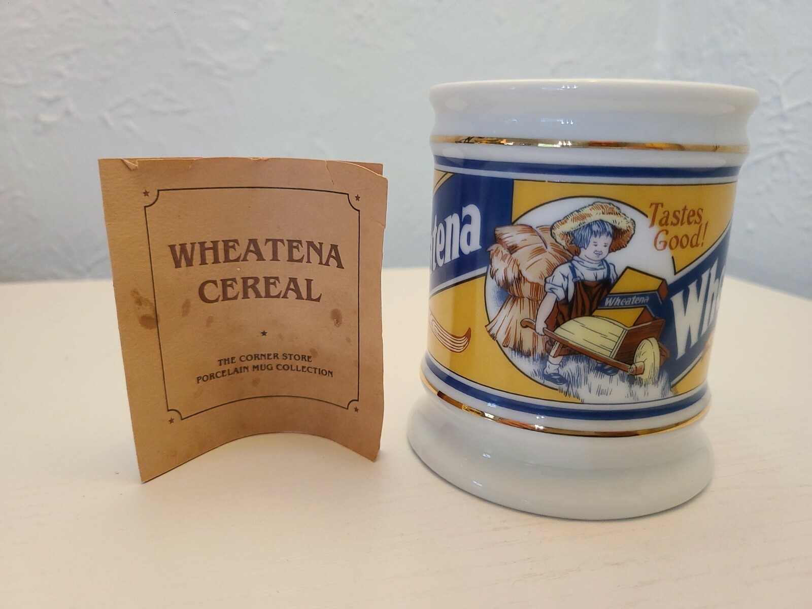 Vintage The Corner Store Franklin Mint Porcelain Mug Collection Wheatena