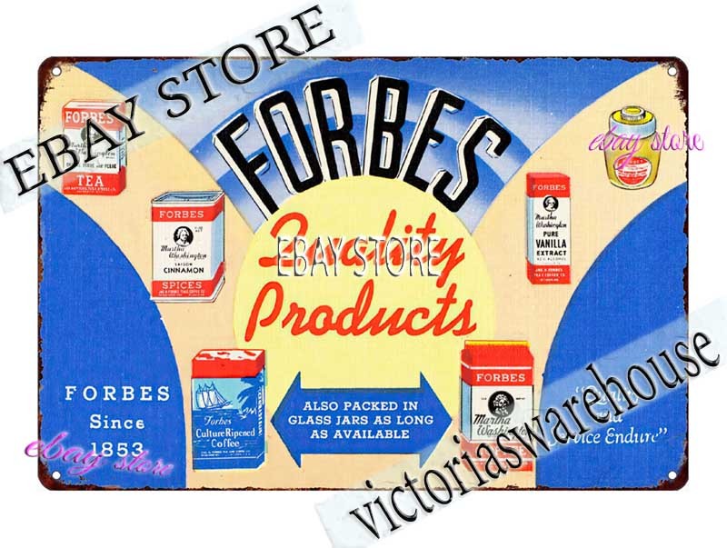1943 Forbes Quality Products Industrial Advertising Tin Sign wall hangings