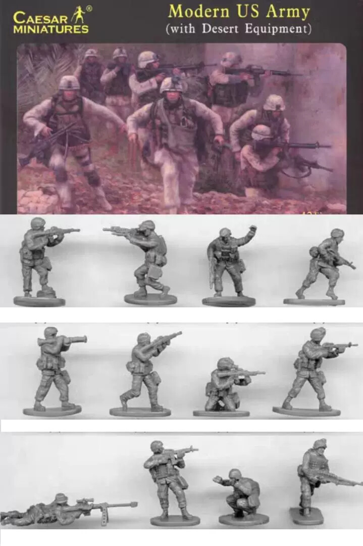 Caesar Caesar Soldier Man 1:72 Model 12-Pack Modern US Army Special Forces