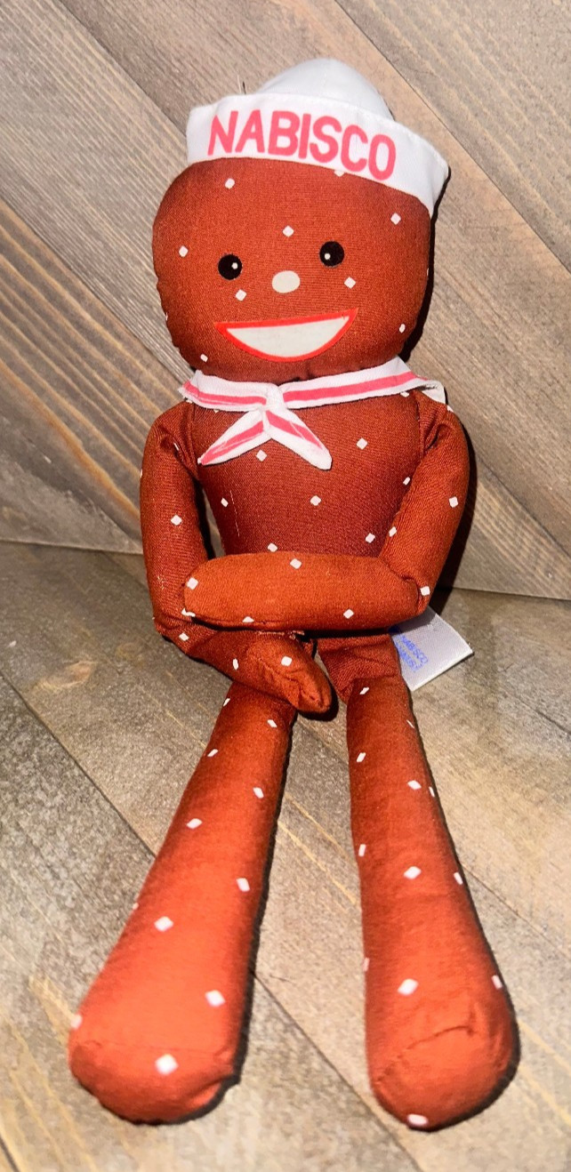 Nabisco Mister Salty Plush 11” Pretzel Vintage Advertising Doll Character