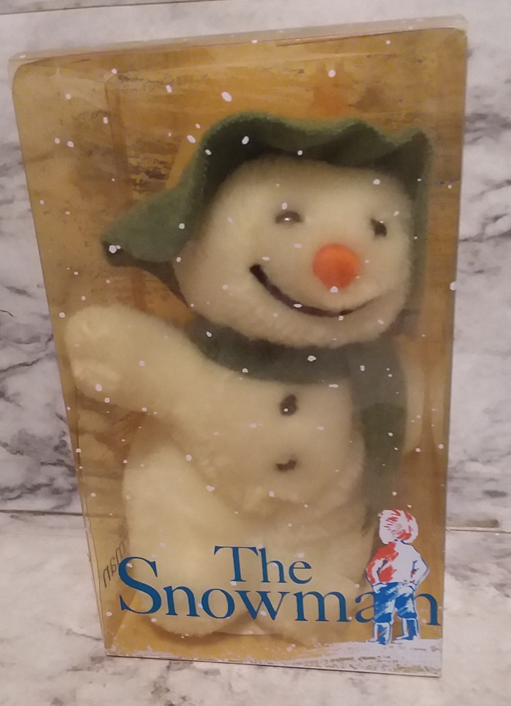 Vntg 1986 Eden THE SNOWMAN by Raymond Briggs 8″ Christmas Plush Doll in Box