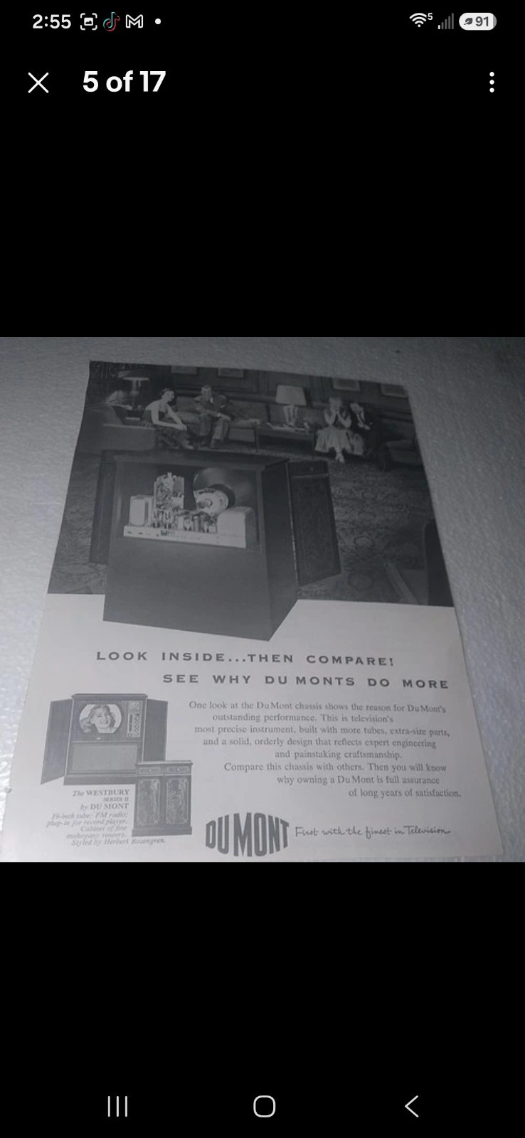 2 Remington Rand Typewriter Print Advertisements 1960s 1 Flipside Dumont Tv