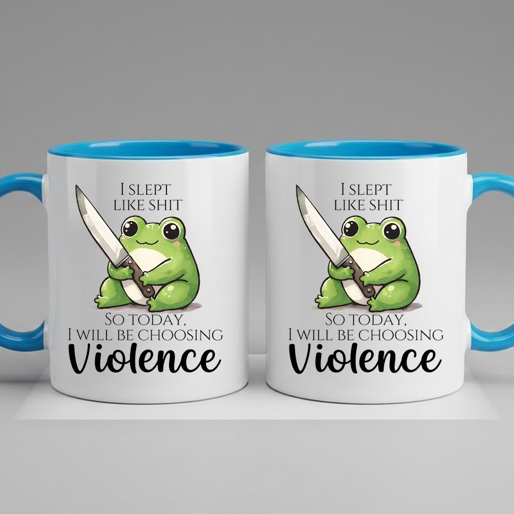 Kawaii Frog Coffee Mug, Offensive Sarcastic Mug 11oz