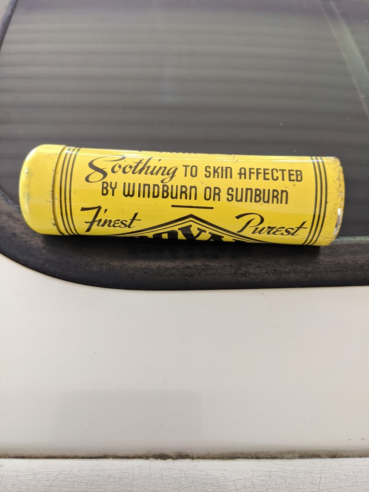 RARE Vtg A.N. STOLLWERCK ROYAL COCOA BUTTER 1 OZ PUSH TIN TUBE PARTIALLY FULL