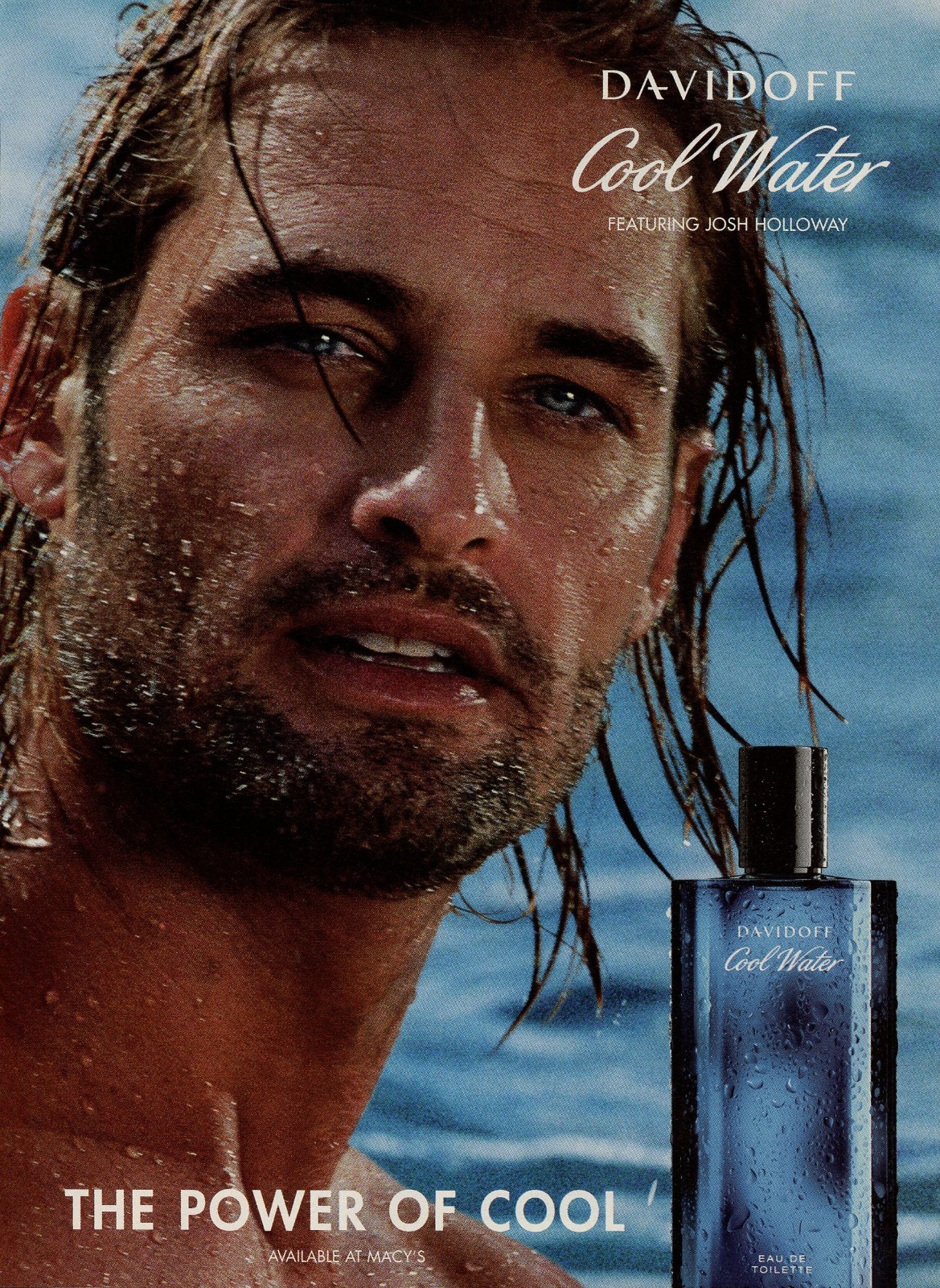 DAVIDOFF magazine AD #31 OOP 2008 JOSH HOLLOWAY Cool Water MACY’S
