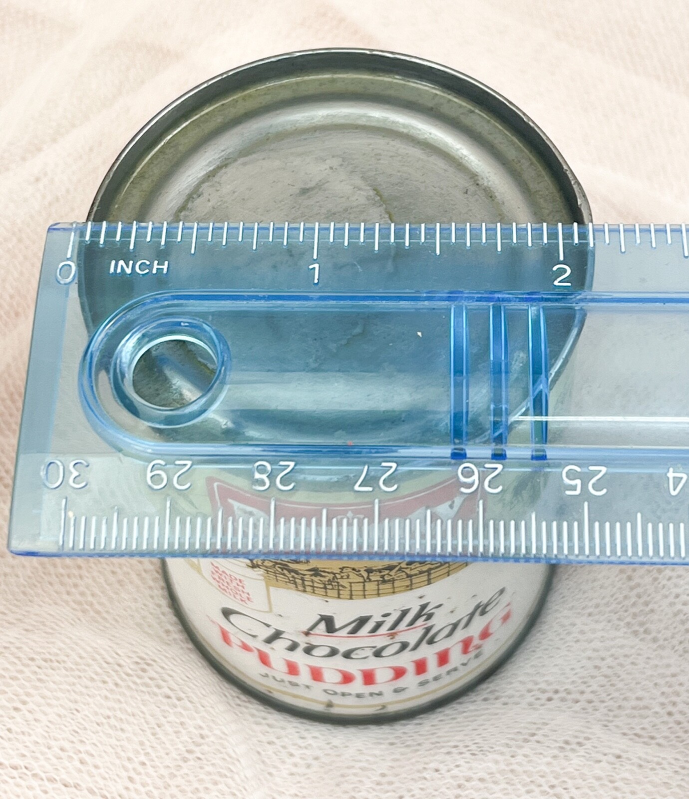 1950s Advertising 3″ Mini Tin Can BOUNTY MILK CHOCOLATE PUDDING—SEALED EMPTY
