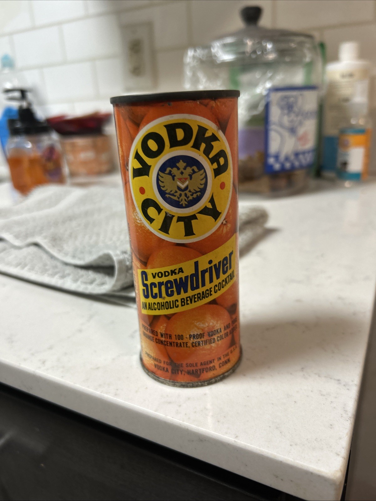 Vodka city Hartford Coin bank Can