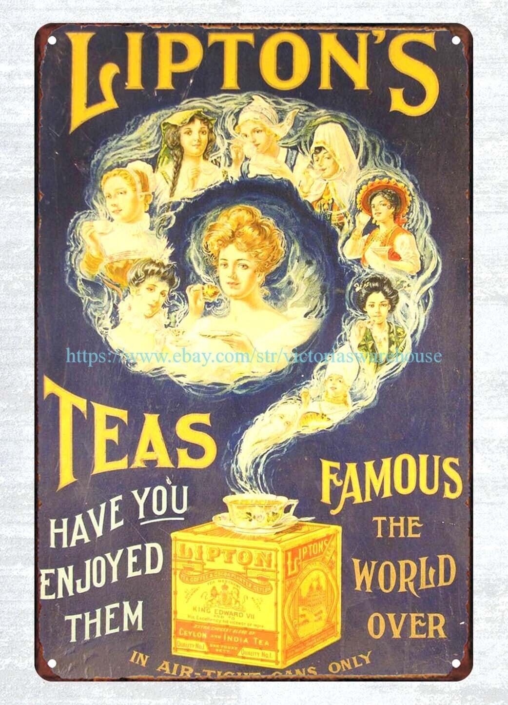 order plaques online Lipton’s Teas metal tin sign