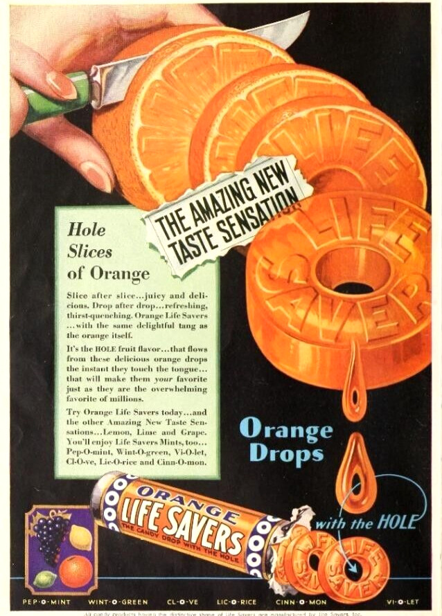 Vintage Lifesavers Candy Ad Reproduction Framing Print Advertising 17×12