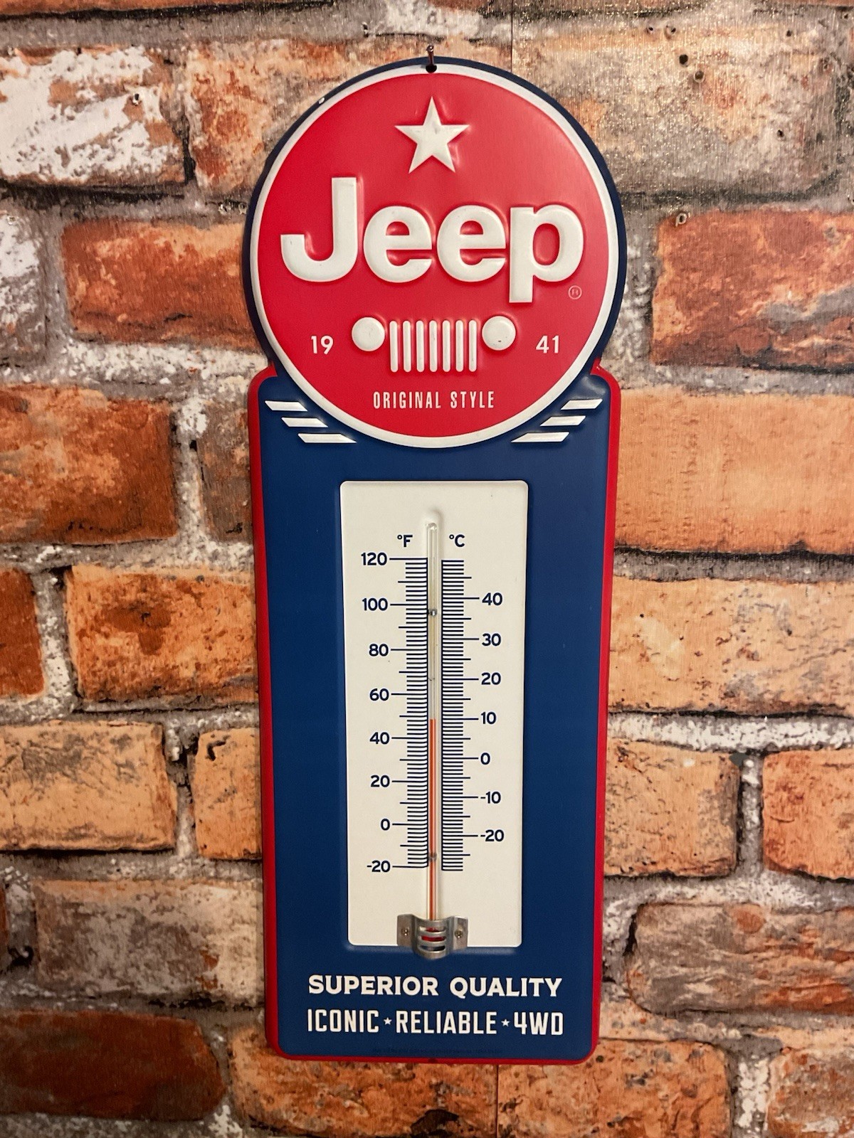 Officially Licensed Open Roads Retro Style Jeep Wall Thermometer …Ships Free!!