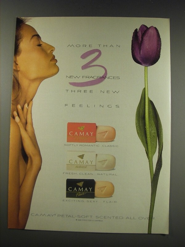 1991 Camay Clasic, Natural and Flair Soap Ad – More than 3 new fragrances