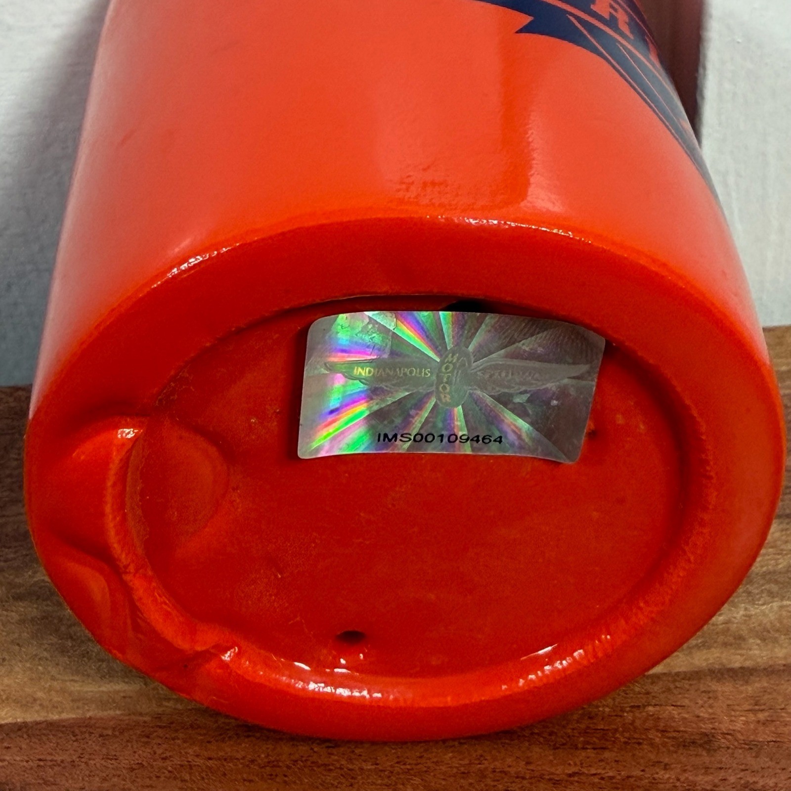 2005 Brickyard 400 Indianapolis Motor Speedway Kool Kan Orange Ceramic Mug